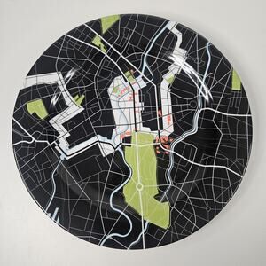 notNeutral 12" Porcelain City Plate Abstract Art Berlin 2007 Made In Poland